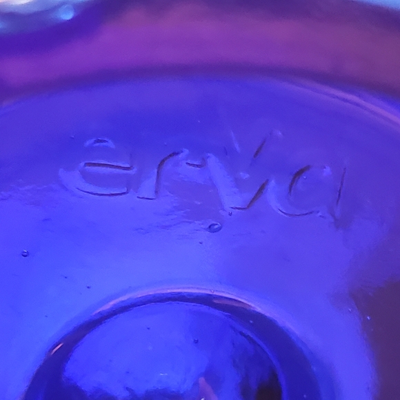 Beautiful Cobalt blue trinket dish by ERVA - Picture 5 of 6